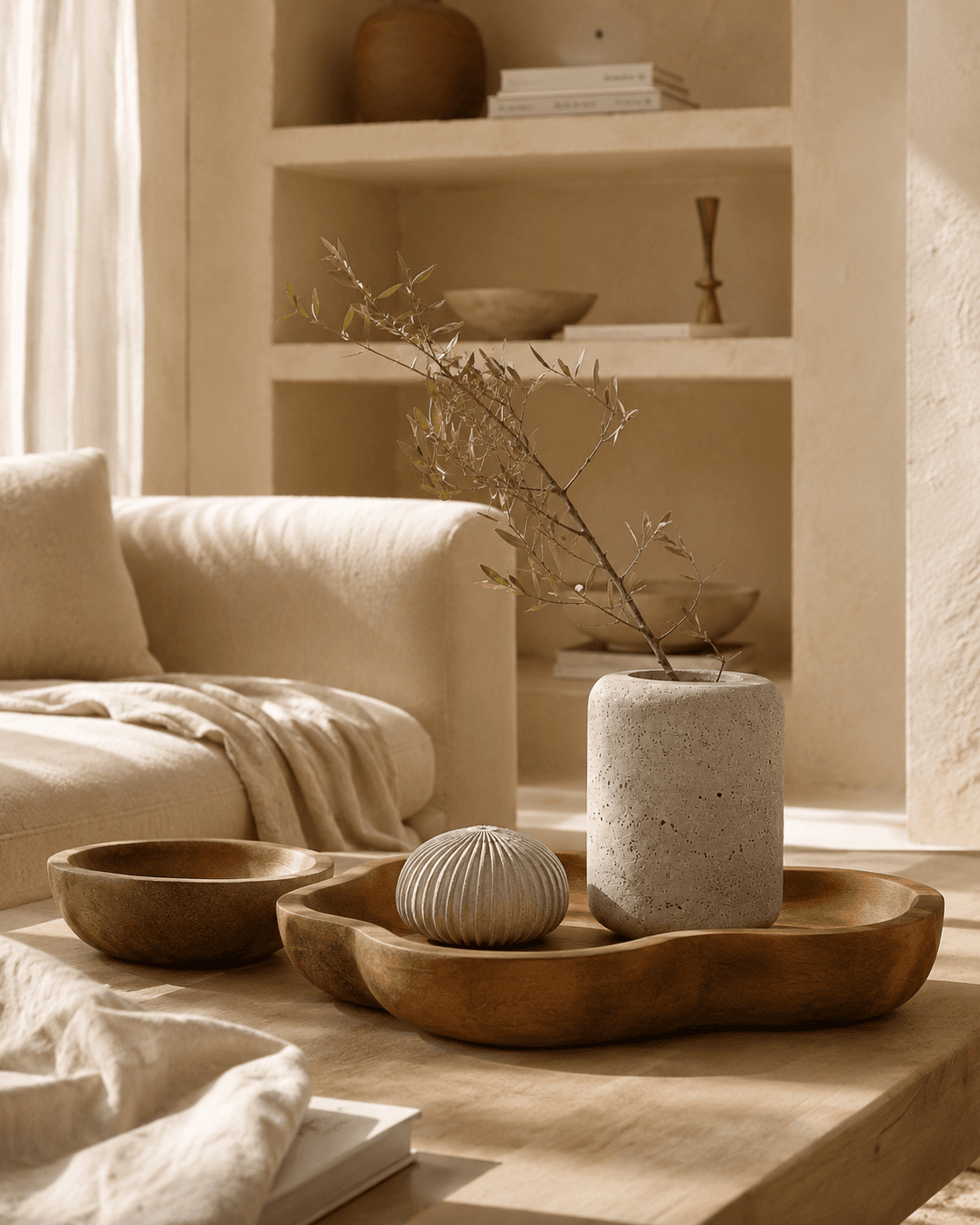 Ivory Cement Planter